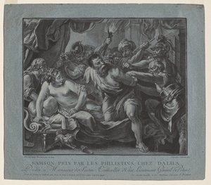 Samson capturé par les Philistins dans la maison de Dalila - Louis Marin Bonnet