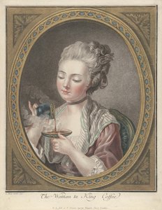 Femme prenant un café - Louis Marin Bonnet