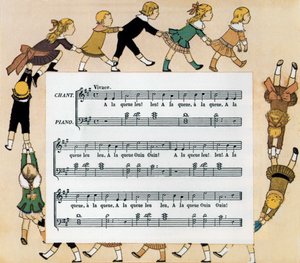 Partition et illustration de la chanson pour enfants 