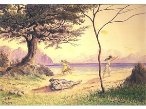 Le sauvetage, vers 1900 - Louis Michel Eilshemius