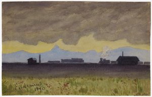 Paysage de train en Arizona - Louis Michel Eilshemius