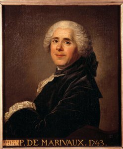 Portrait de Pierre Carlet de Chamblan de Marivaux (1688-1763). Peinture de Louis Michel van Loo (1707-1771) 1743 - Louis Michel van Loo