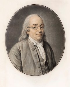 Benjamin Franklin. Portrait (gravure) - Louis Michel van (after) Loo