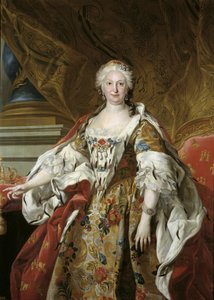 Espagnol : Isabel Farnesio, reina de España Portrait officiel de la reine Isabel de Farnesio - Louis Michel van Loo