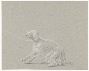 Chien en laisse - Louis Moritz