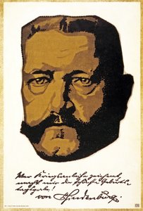 Portrait du maréchal général Paul von Hindenburg, pub. Munich, 1917
