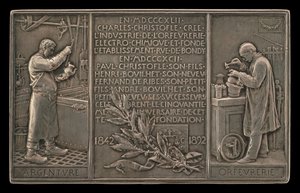 Cinquantième Anniversaire de la Compagnie Christofle, 1842-1892 [revers]