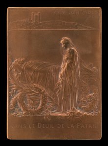 La France pleurant le Président de la République [verso], 1894 - Louis Oscar Roty
