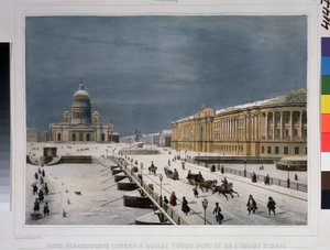 La cathédrale Saint Isaac et la place du Sénat à Saint-Pétersbourg