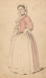 Jeune femme en robe rose