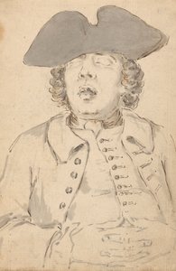Homme Endormi avec la Bouche Grande Ouverte et les Mains Croisées - Louis Philippe Boitard