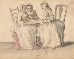 Trois dames assises - Louis Philippe Boitard