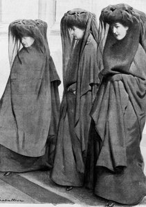 Les princesses Louise, Stéphanie et Clémentine de Saxe-Cobourg en deuil lors de l