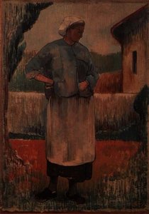 Femme de fermier en sabots