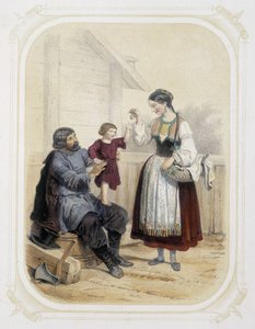 Famille en Russie - dans « Album du jeune voyageur », illustré par Louis Lassalle