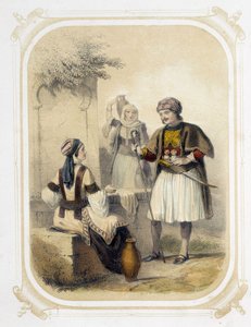 Habitants de la Grèce - dans "Album du jeune voyageur", illustré par Louis Lassalle - Louis Simon Lassalle