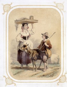 Berger italien et paysan - dans "Album du jeune voyageur", illustré par Louis Lassalle
