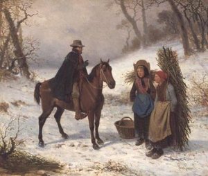 Scène de neige - Louis Simon Lassalle
