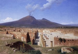 Le Vésuve depuis Pompéi, 1883 - Louis Spangenberg