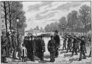 Exercice des bataillons scolaires sur le boulevard Saint-Jacques de Paris - Louis Tinayre