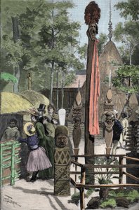 Exposition Universelle 1889 - Le village canaque à l