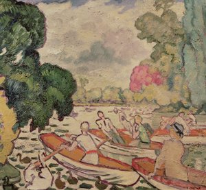 Bateaux dans le Bois de Boulogne - Louis Valtat