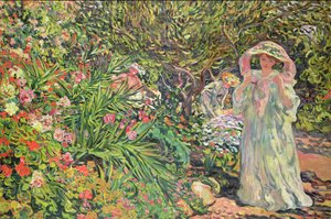Madame Valtat dans le jardin
