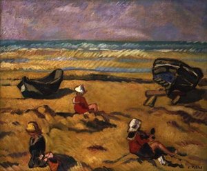 Sur la plage - Louis Valtat
