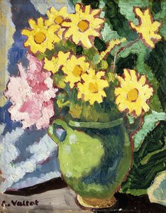 Marguerites Jaunes dans une Cruche Verte - Louis Valtat