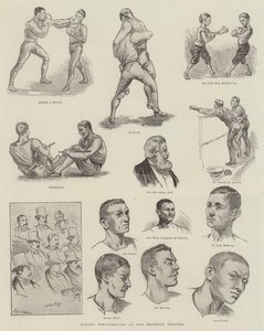 Performances de boxe au théâtre de Sa Majesté - Louis Wain