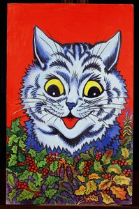 Chat dans le houx