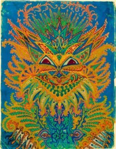 Kaleidoscope-Cats: Motif de chats sur bleu