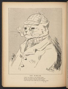 Le cambrioleur, de la p. 72, Louis Wain Annual - Louis Wain