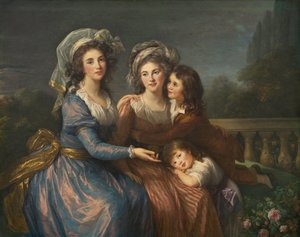 La marquise de Pezay et la marquise de Rougé avec ses fils Alexis et Adrien - Elisabeth Louise Vigee Lebrun