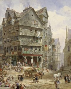 La High Street depuis le West Bow, Édimbourg - Louise Ingram Rayner