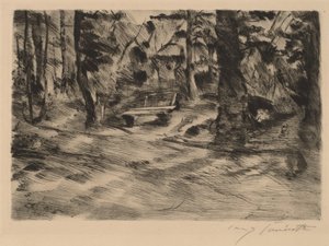 Banc dans les bois II, 1917 - Lovis Corinth