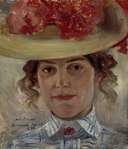 Madame Halbe avec chapeau de paille