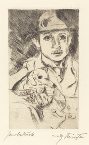 Garçon avec chien, 1915