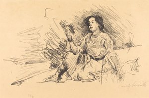 Fille lisant - Lovis Corinth