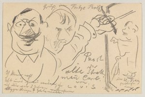 Lovis Corinth à Carl Strathmann: Carte postale, cachet postal du 10 août 1904