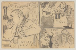 Lovis Corinth à Carl Strathmann: Carte postale, cachet postal 12 décembre 1898 - Lovis Corinth