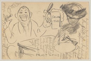 Lovis Corinth à Carl Strathmann : Carte postale, cachet postal 13 mars 1903