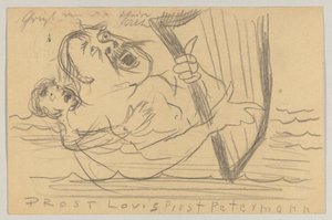 Lovis Corinth à Carl Strathmann : Carte postale, cachet postal du 18 juillet 1903