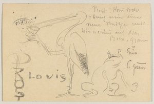 Lovis Corinth à Carl Strathmann: Carte postale, cachet postal du 20 septembre 1906 - Lovis Corinth