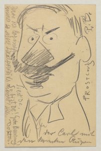 Lovis Corinth à Carl Strathmann : Carte postale, cachet postal 21 février 1904 - Lovis Corinth