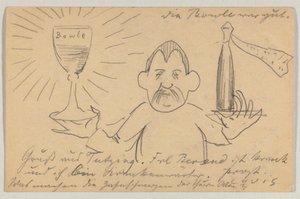 Lovis Corinth à Carl Strathmann: Carte postale, cachet du 22 septembre 1902 - Lovis Corinth