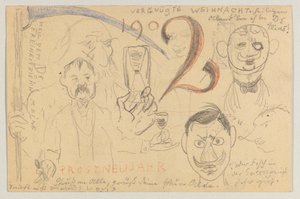 Lovis Corinth à Carl Strathmann : Carte postale, cachet de la poste 24 décembre 1901