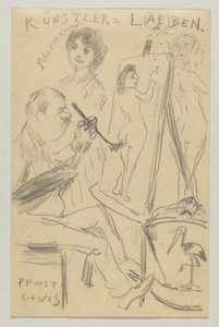 Lovis Corinth à Carl Strathmann: Carte postale, cachet postal du 25 juin 1904 - Lovis Corinth