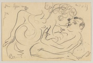 Lovis Corinth à Carl Strathmann : Carte postale, cachet postal du 25 mars 1908 - Lovis Corinth