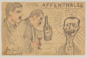 Lovis Corinth à Carl Strathmann: Carte postale, cachet du 28 septembre 1896